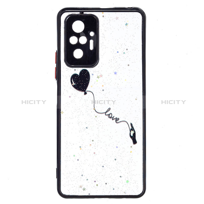 Coque Silicone Motif Fantaisie Souple Couleur Unie Etui Housse Y01X pour Xiaomi Redmi Note 10 Pro 4G Noir Plus