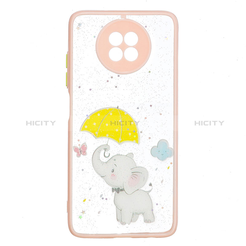 Coque Silicone Motif Fantaisie Souple Couleur Unie Etui Housse Y01X pour Xiaomi Redmi Note 9T 5G Jaune Plus