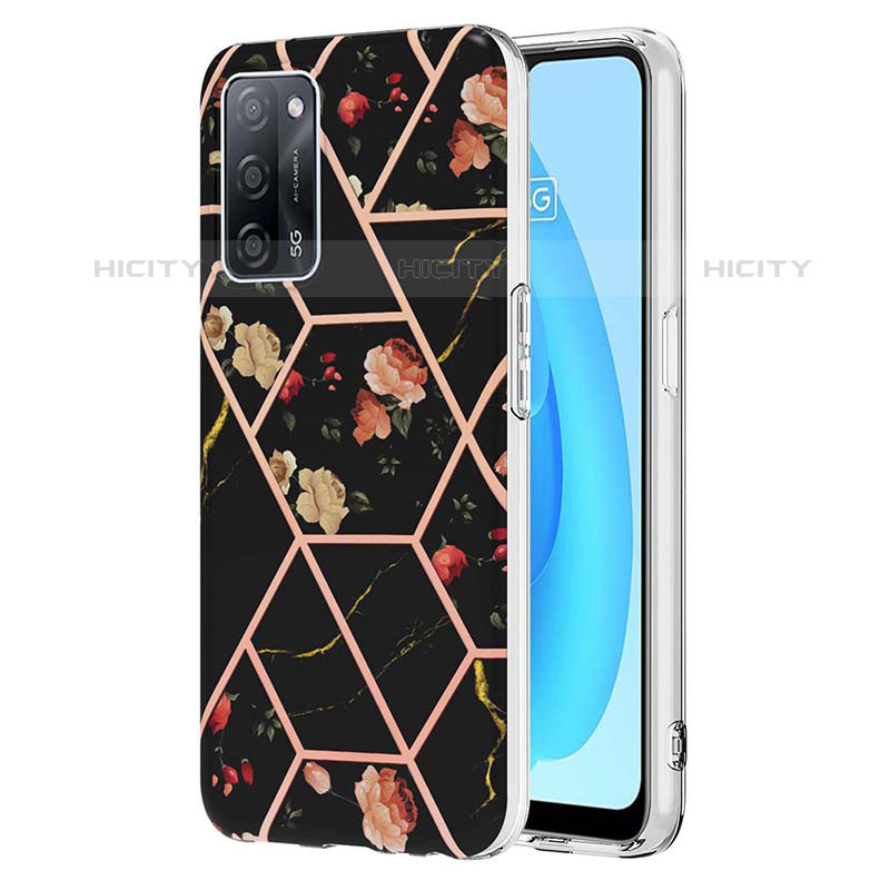 Coque Silicone Motif Fantaisie Souple Couleur Unie Etui Housse Y02B pour Oppo A53s 5G Noir Plus