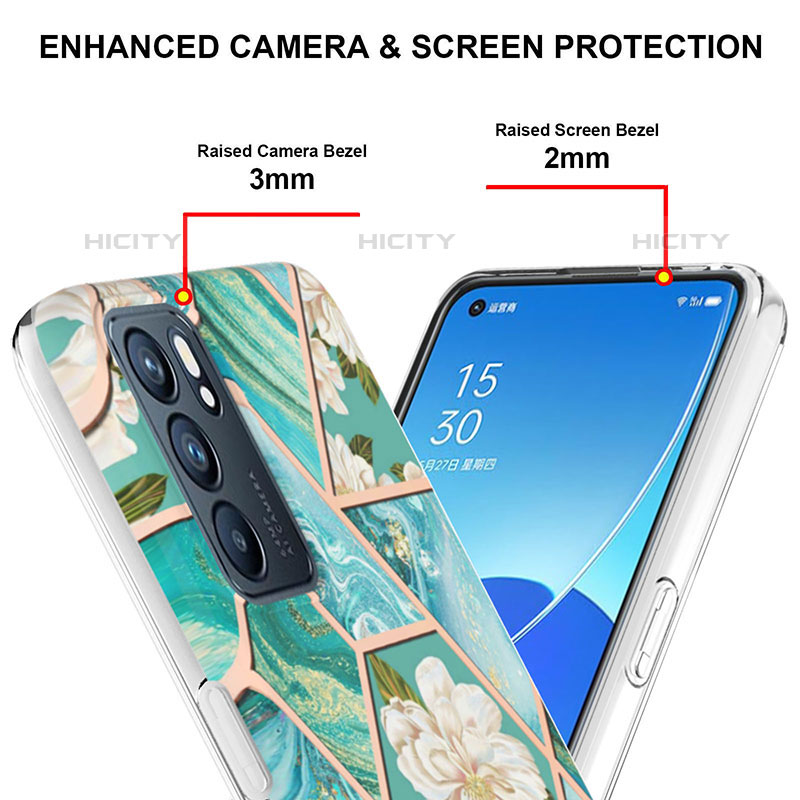 Coque Silicone Motif Fantaisie Souple Couleur Unie Etui Housse Y02B pour Oppo Reno6 5G Plus