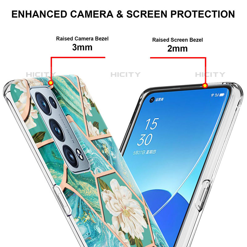 Coque Silicone Motif Fantaisie Souple Couleur Unie Etui Housse Y02B pour Oppo Reno6 Pro 5G Plus