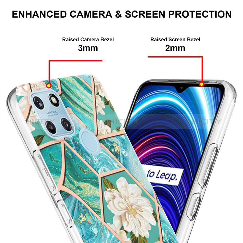 Coque Silicone Motif Fantaisie Souple Couleur Unie Etui Housse Y02B pour Realme C21Y Plus