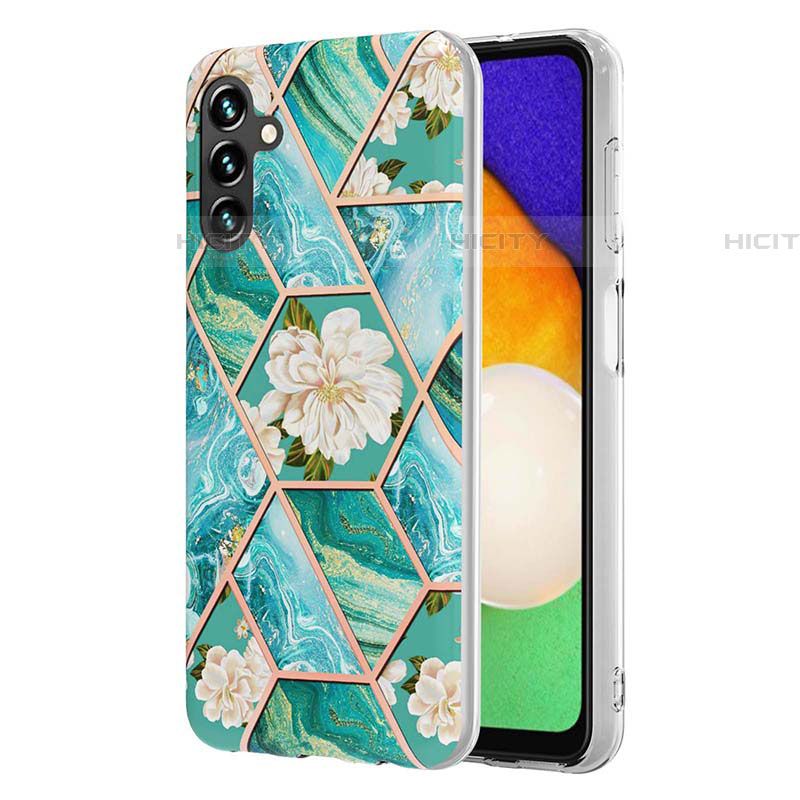 Coque Silicone Motif Fantaisie Souple Couleur Unie Etui Housse Y02B pour Samsung Galaxy A04s Vert Plus