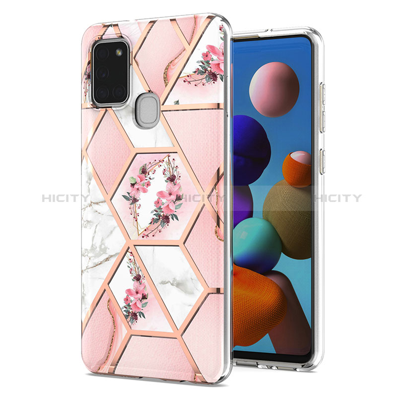 Coque Silicone Motif Fantaisie Souple Couleur Unie Etui Housse Y02B pour Samsung Galaxy A21s Plus