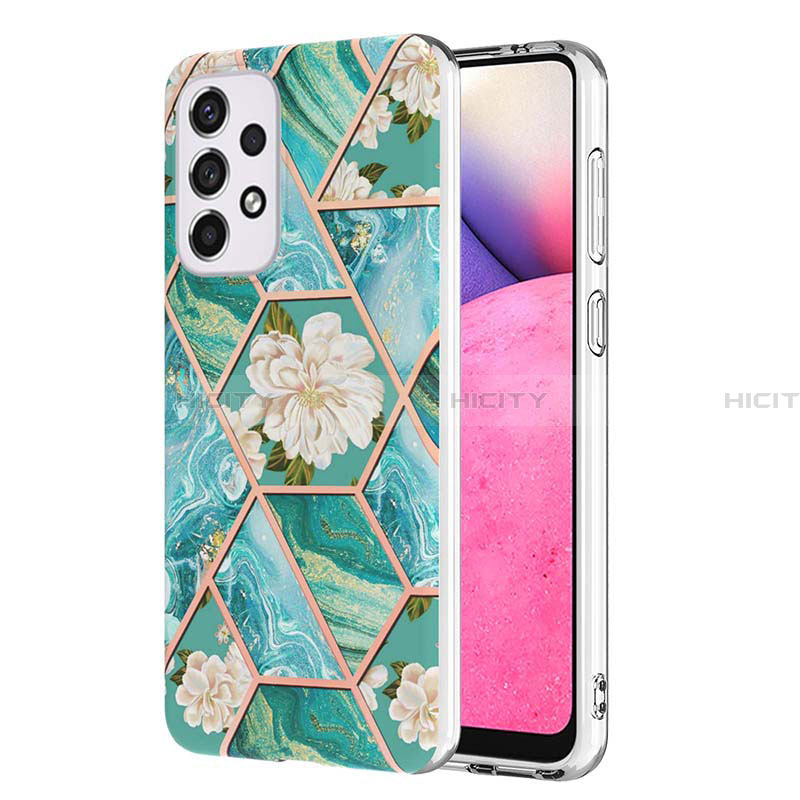 Coque Silicone Motif Fantaisie Souple Couleur Unie Etui Housse Y02B pour Samsung Galaxy A33 5G Vert Plus