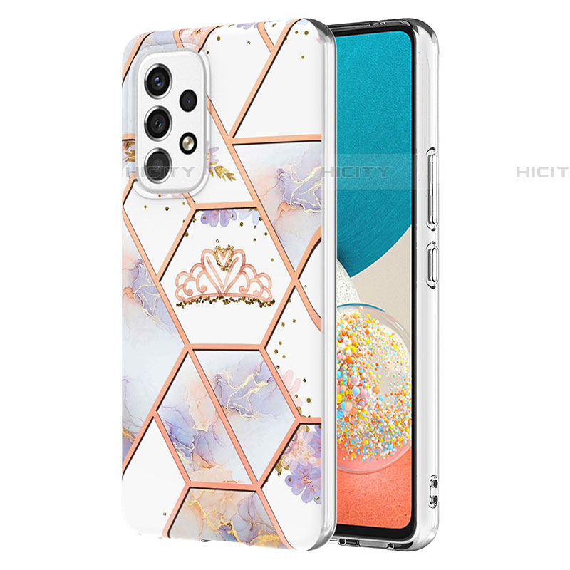 Coque Silicone Motif Fantaisie Souple Couleur Unie Etui Housse Y02B pour Samsung Galaxy A53 5G Gris Plus