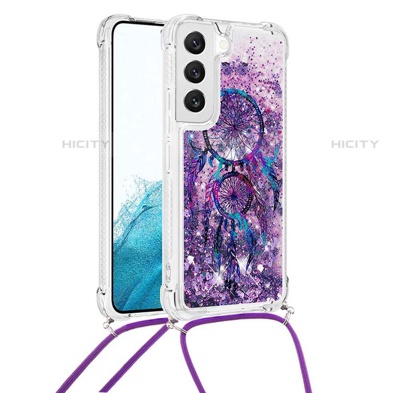 Coque Silicone Motif Fantaisie Souple Couleur Unie Etui Housse Y02B pour Samsung Galaxy S21 Plus 5G Violet Plus