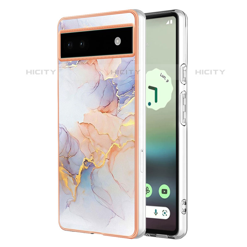 Coque Silicone Motif Fantaisie Souple Couleur Unie Etui Housse Y03B pour Google Pixel 6a 5G Plus