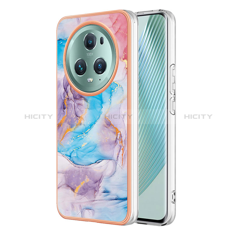 Coque Silicone Motif Fantaisie Souple Couleur Unie Etui Housse Y03B pour Huawei Honor Magic5 Pro 5G Bleu Plus