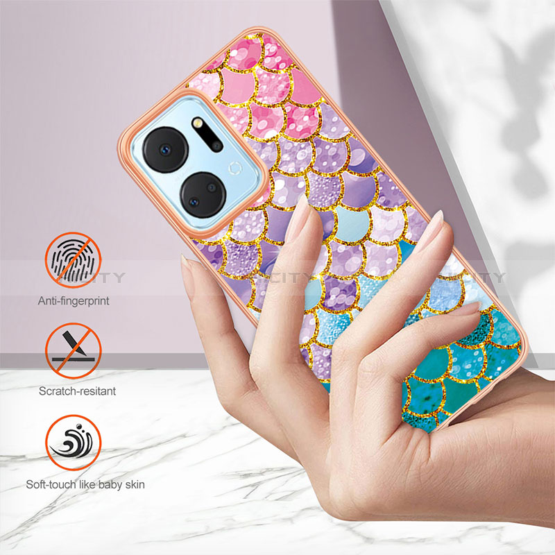 Coque Silicone Motif Fantaisie Souple Couleur Unie Etui Housse Y03B pour Huawei Honor X7a Plus