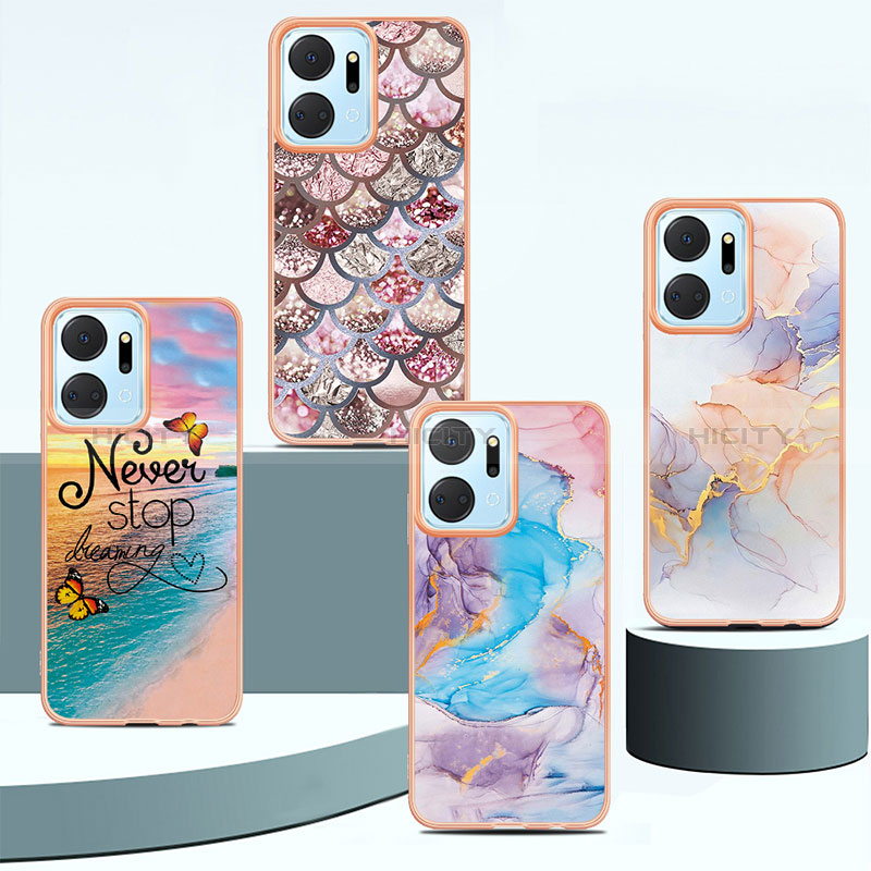 Coque Silicone Motif Fantaisie Souple Couleur Unie Etui Housse Y03B pour Huawei Honor X7a Plus