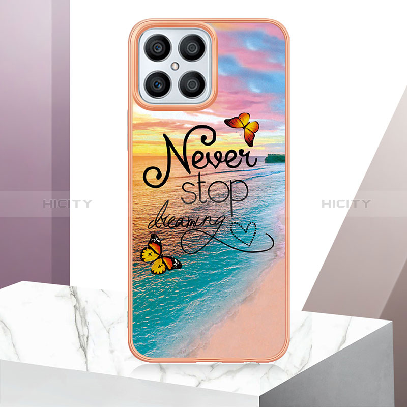 Coque Silicone Motif Fantaisie Souple Couleur Unie Etui Housse Y03B pour Huawei Honor X8 4G Plus