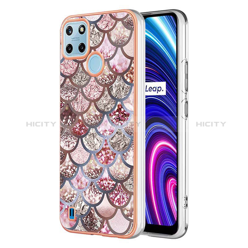 Coque Silicone Motif Fantaisie Souple Couleur Unie Etui Housse Y03B pour Realme C25Y India Plus