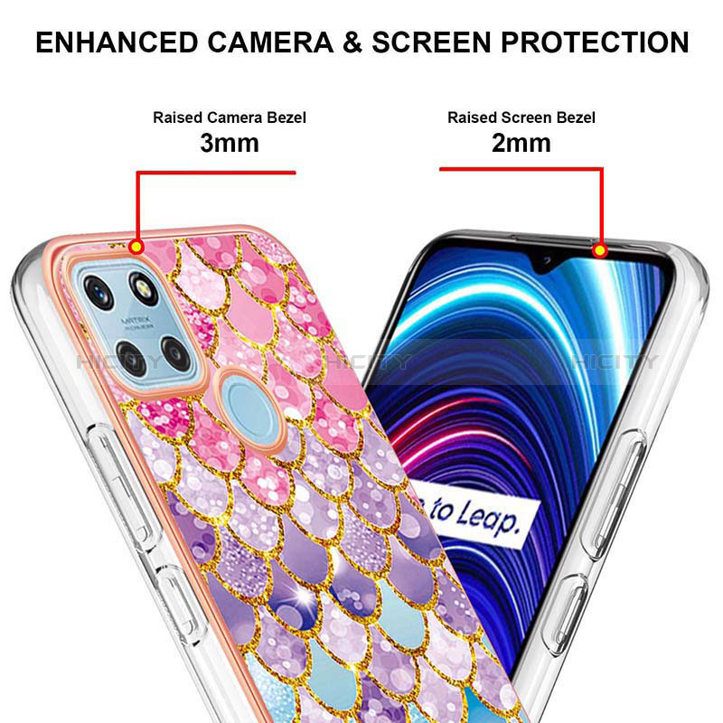 Coque Silicone Motif Fantaisie Souple Couleur Unie Etui Housse Y03B pour Realme C25Y Plus