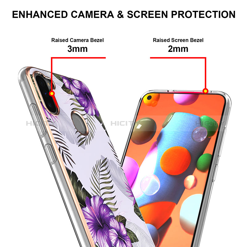 Coque Silicone Motif Fantaisie Souple Couleur Unie Etui Housse Y03B pour Samsung Galaxy A11 Plus