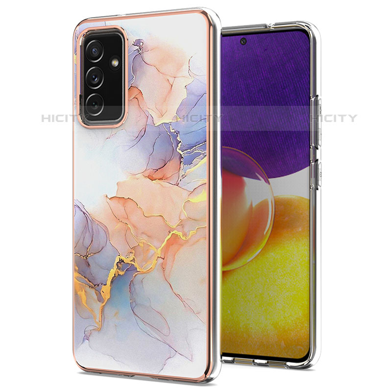 Coque Silicone Motif Fantaisie Souple Couleur Unie Etui Housse Y03B pour Samsung Galaxy Quantum2 5G Violet Clair Plus