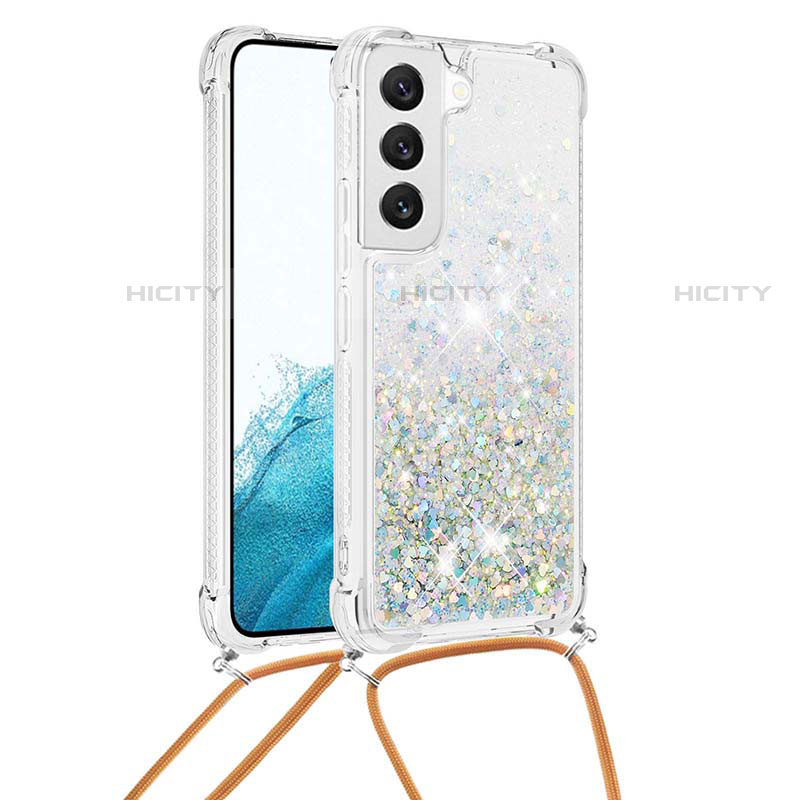 Coque Silicone Motif Fantaisie Souple Couleur Unie Etui Housse Y03B pour Samsung Galaxy S21 5G Argent Plus