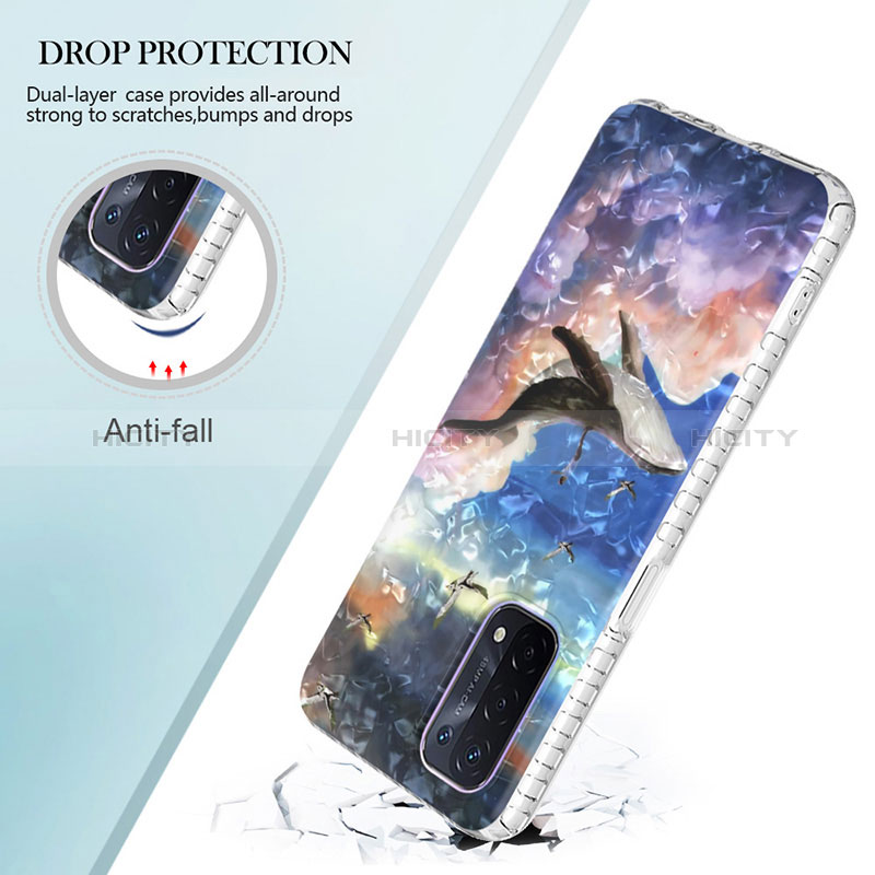 Coque Silicone Motif Fantaisie Souple Couleur Unie Etui Housse Y04B pour Oppo A74 5G Plus