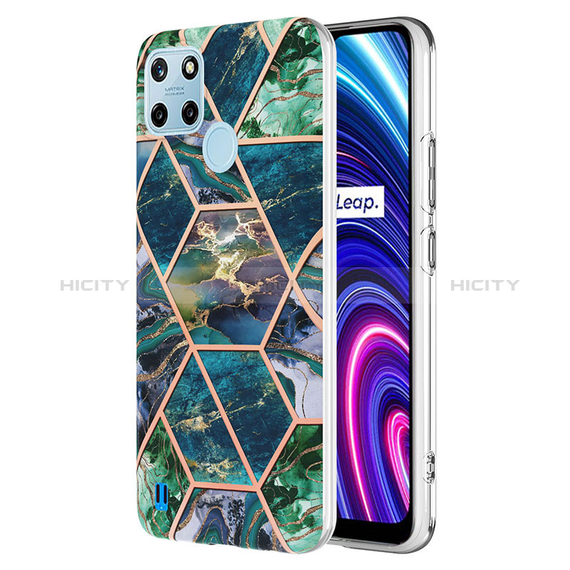 Coque Silicone Motif Fantaisie Souple Couleur Unie Etui Housse Y04B pour Realme C25Y India Plus