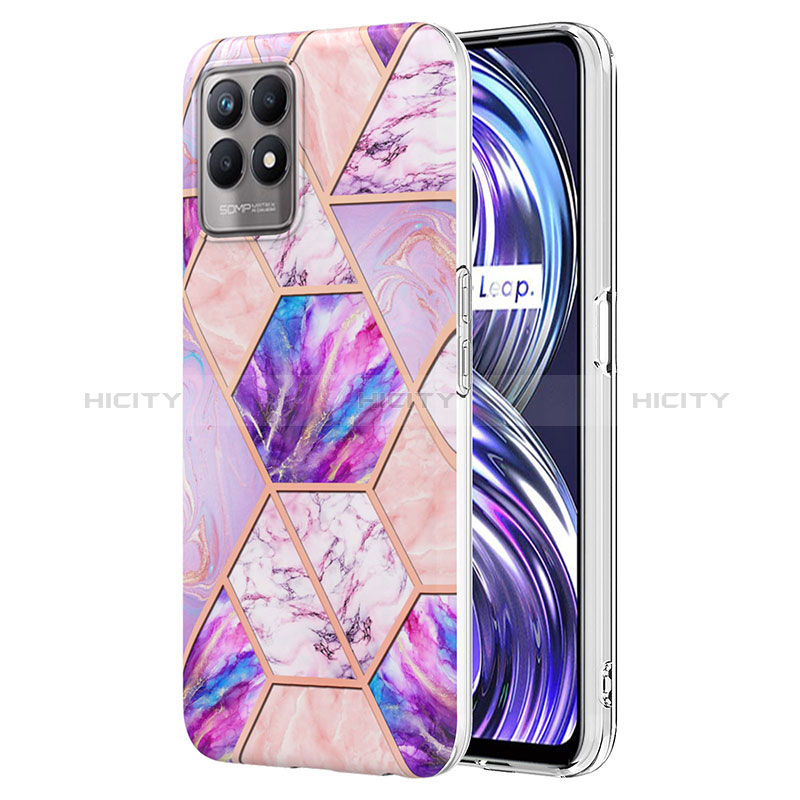 Coque Silicone Motif Fantaisie Souple Couleur Unie Etui Housse Y04B pour Realme Narzo 50 4G Violet Clair Plus