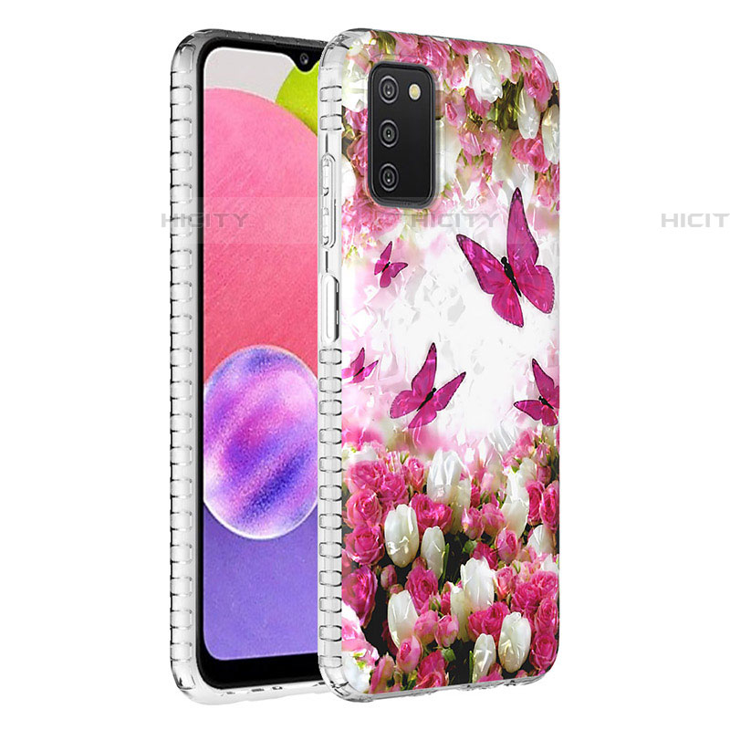 Coque Silicone Motif Fantaisie Souple Couleur Unie Etui Housse Y04B pour Samsung Galaxy A03s Plus