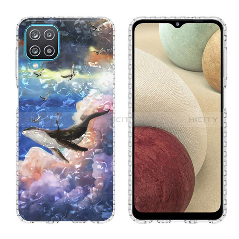 Coque Silicone Motif Fantaisie Souple Couleur Unie Etui Housse Y04B pour Samsung Galaxy A12 5G Mixte Plus