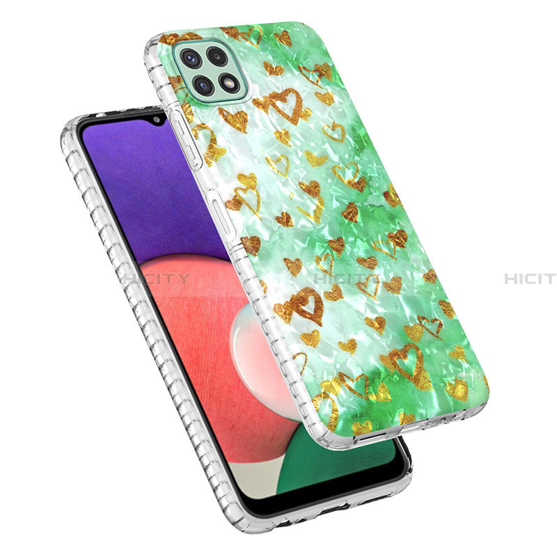 Coque Silicone Motif Fantaisie Souple Couleur Unie Etui Housse Y04B pour Samsung Galaxy A22 5G Plus