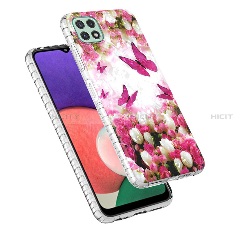 Coque Silicone Motif Fantaisie Souple Couleur Unie Etui Housse Y04B pour Samsung Galaxy A22 5G Plus