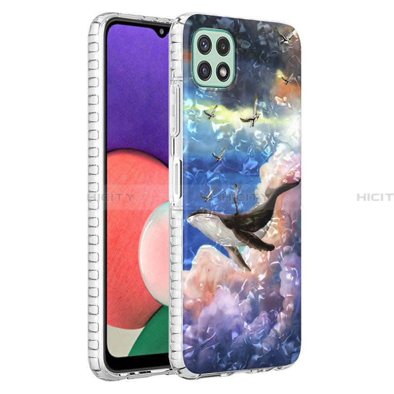 Coque Silicone Motif Fantaisie Souple Couleur Unie Etui Housse Y04B pour Samsung Galaxy A22 5G Plus