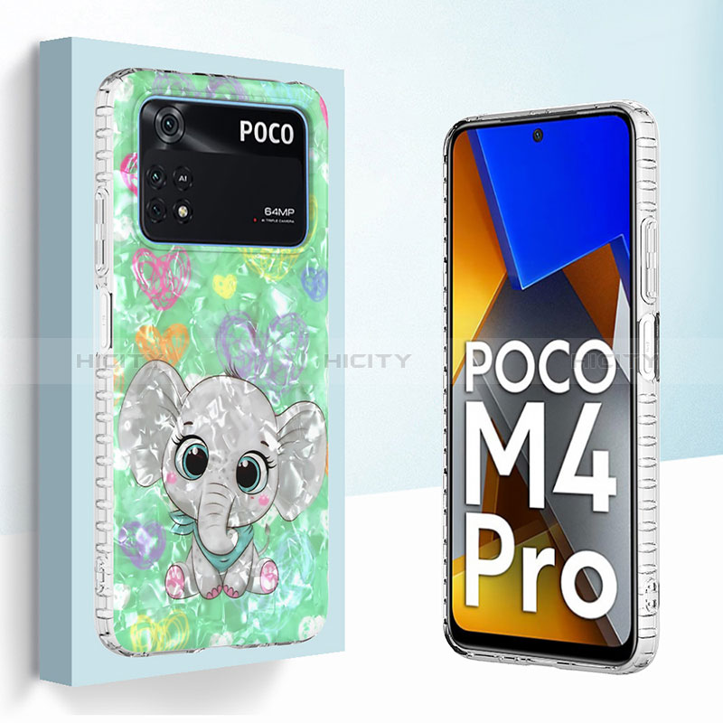 Coque Silicone Motif Fantaisie Souple Couleur Unie Etui Housse Y04B pour Xiaomi Poco M4 Pro 4G Plus