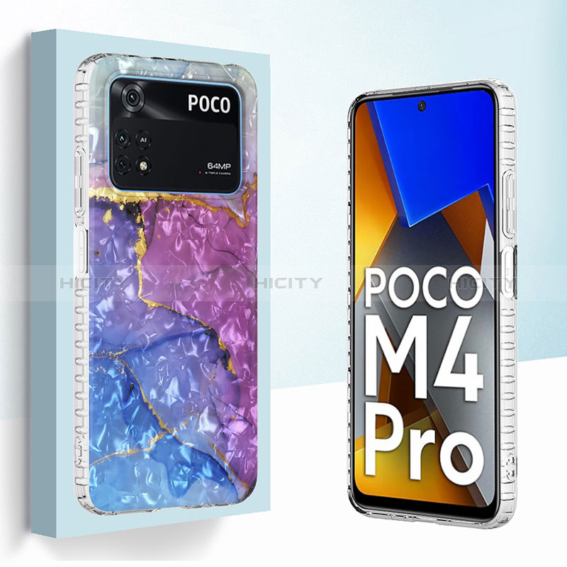 Coque Silicone Motif Fantaisie Souple Couleur Unie Etui Housse Y04B pour Xiaomi Poco M4 Pro 4G Plus