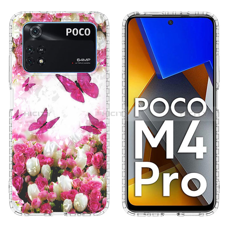 Coque Silicone Motif Fantaisie Souple Couleur Unie Etui Housse Y04B pour Xiaomi Poco M4 Pro 4G Plus