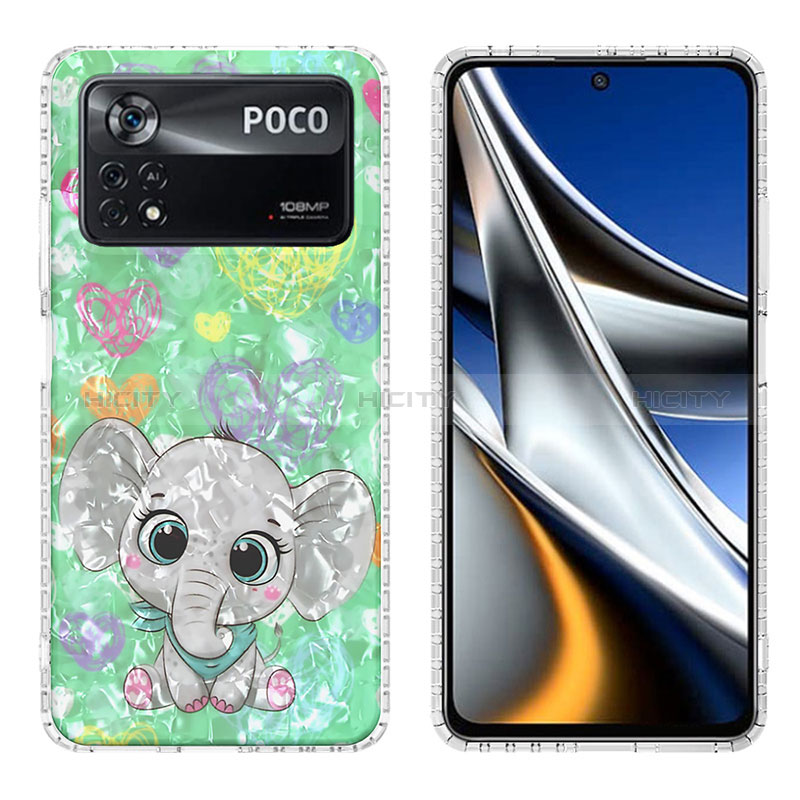 Coque Silicone Motif Fantaisie Souple Couleur Unie Etui Housse Y04B pour Xiaomi Poco X4 Pro 5G Plus