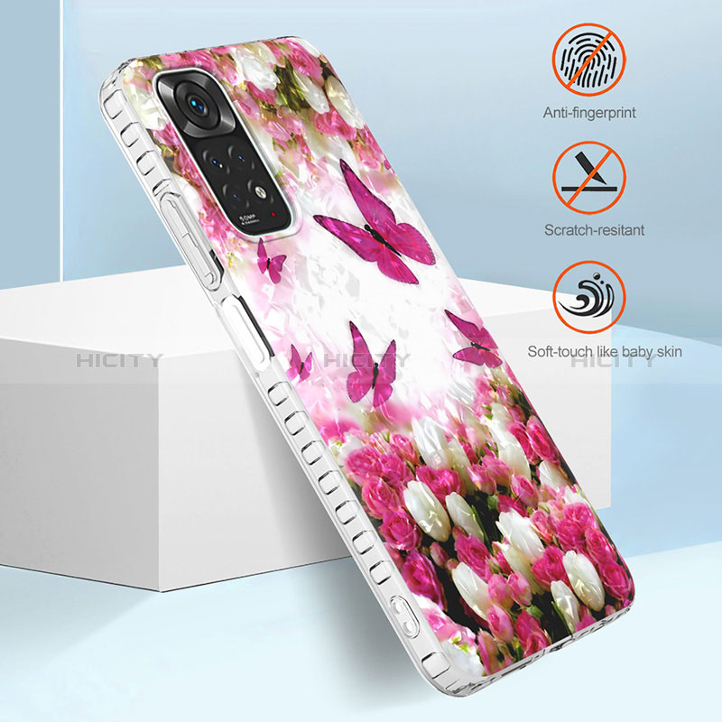 Coque Silicone Motif Fantaisie Souple Couleur Unie Etui Housse Y04B pour Xiaomi Redmi Note 11 4G (2022) Plus