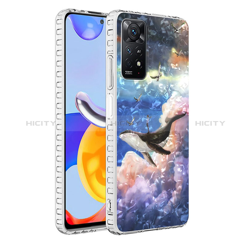 Coque Silicone Motif Fantaisie Souple Couleur Unie Etui Housse Y04B pour Xiaomi Redmi Note 11 Pro 4G Mixte Plus