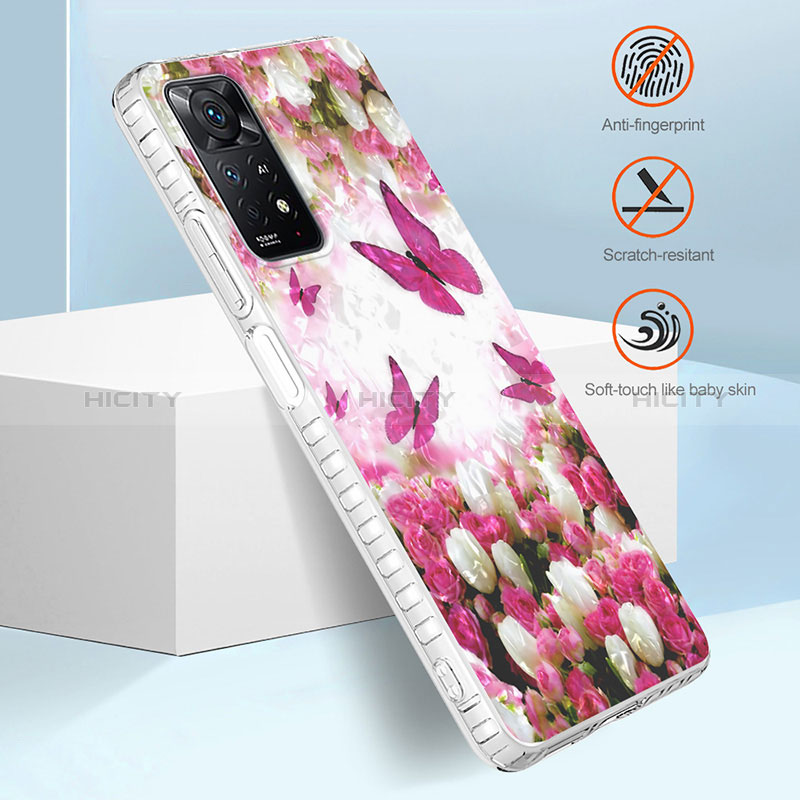 Coque Silicone Motif Fantaisie Souple Couleur Unie Etui Housse Y04B pour Xiaomi Redmi Note 11 Pro 4G Plus