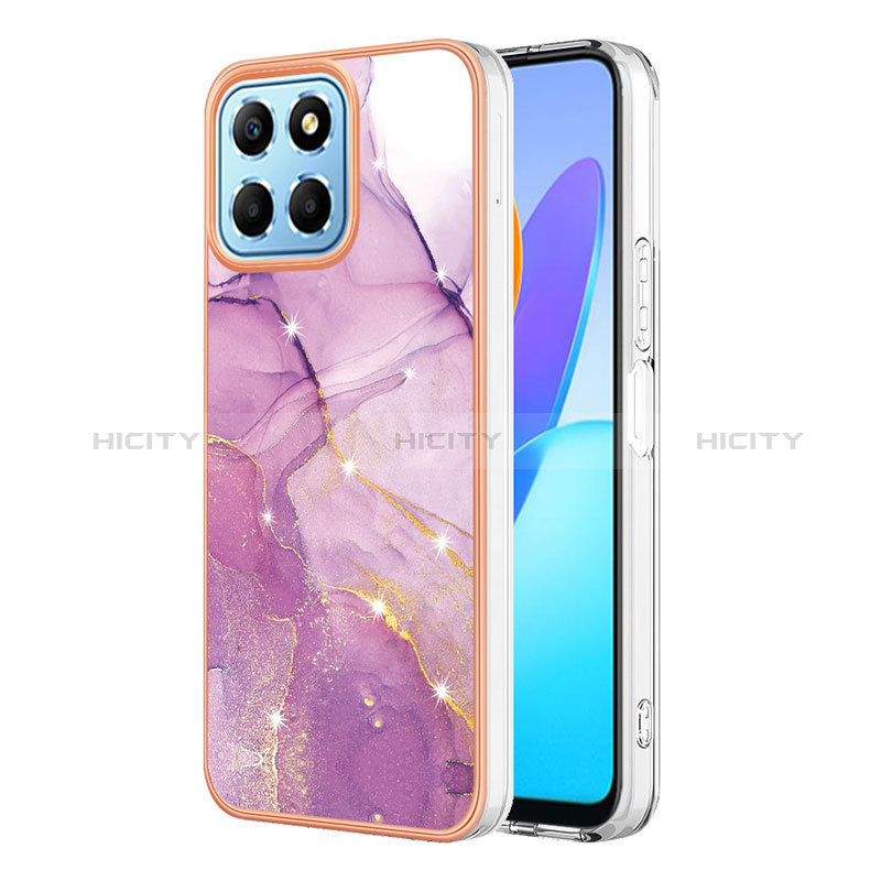 Coque Silicone Motif Fantaisie Souple Couleur Unie Etui Housse Y05B pour Huawei Honor X8a 5G Violet Clair Plus