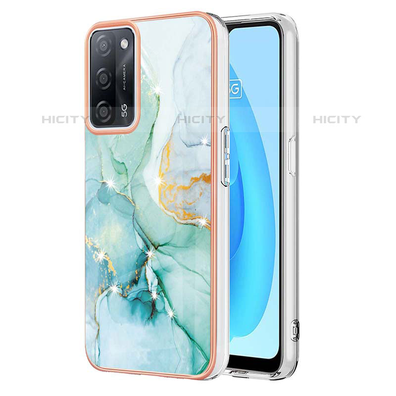 Coque Silicone Motif Fantaisie Souple Couleur Unie Etui Housse Y05B pour Oppo A53s 5G Vert Plus