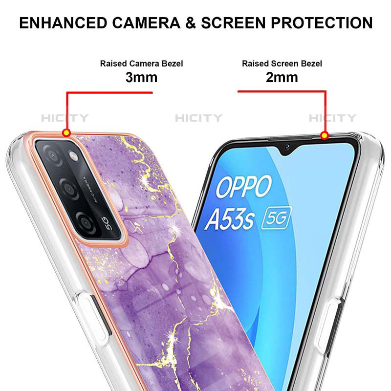 Coque Silicone Motif Fantaisie Souple Couleur Unie Etui Housse Y05B pour Oppo A55 5G Plus