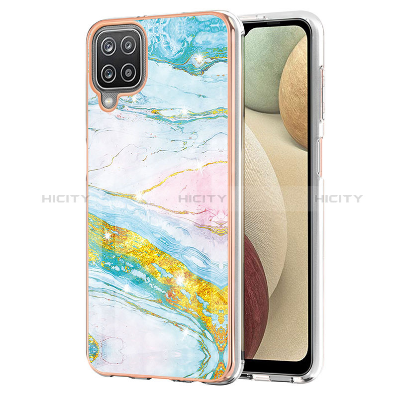 Coque Silicone Motif Fantaisie Souple Couleur Unie Etui Housse Y05B pour Samsung Galaxy A12 Colorful Plus