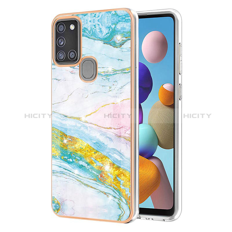 Coque Silicone Motif Fantaisie Souple Couleur Unie Etui Housse Y05B pour Samsung Galaxy A21s Colorful Plus