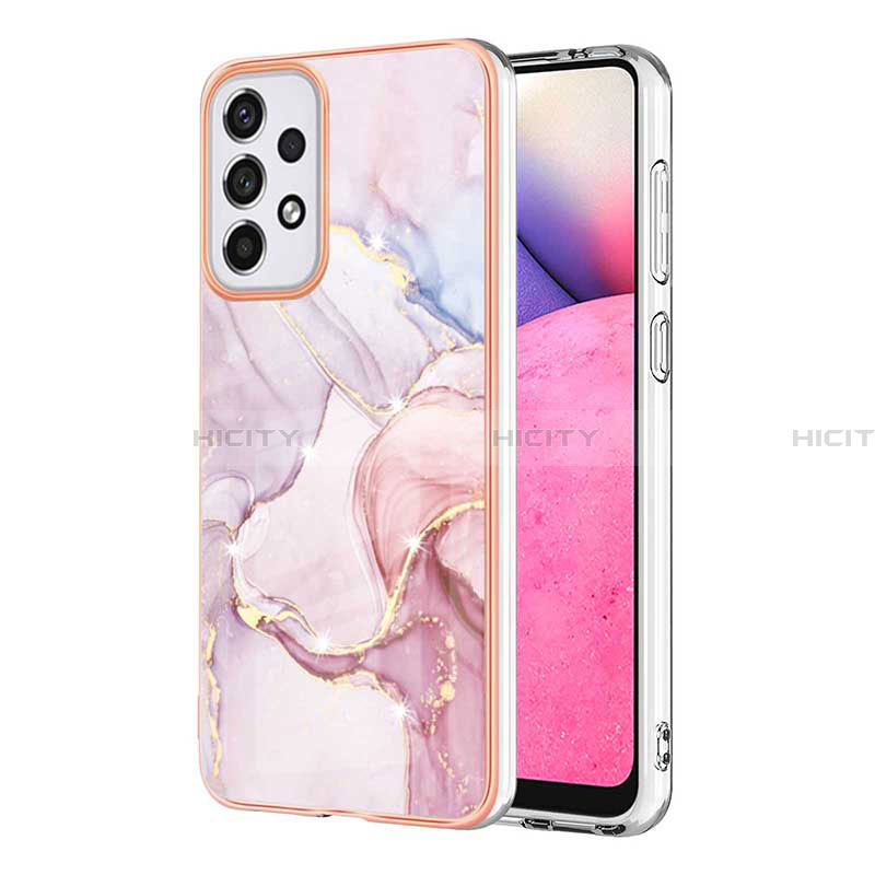 Coque Silicone Motif Fantaisie Souple Couleur Unie Etui Housse Y05B pour Samsung Galaxy A33 5G Rose Plus