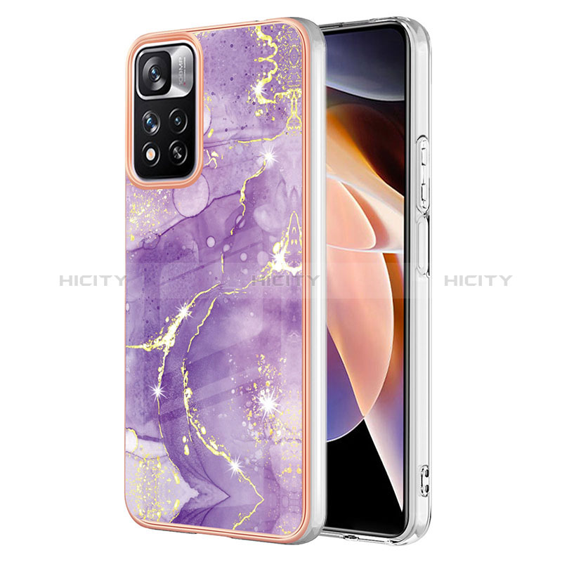 Coque Silicone Motif Fantaisie Souple Couleur Unie Etui Housse Y05B pour Xiaomi Mi 11i 5G (2022) Violet Plus