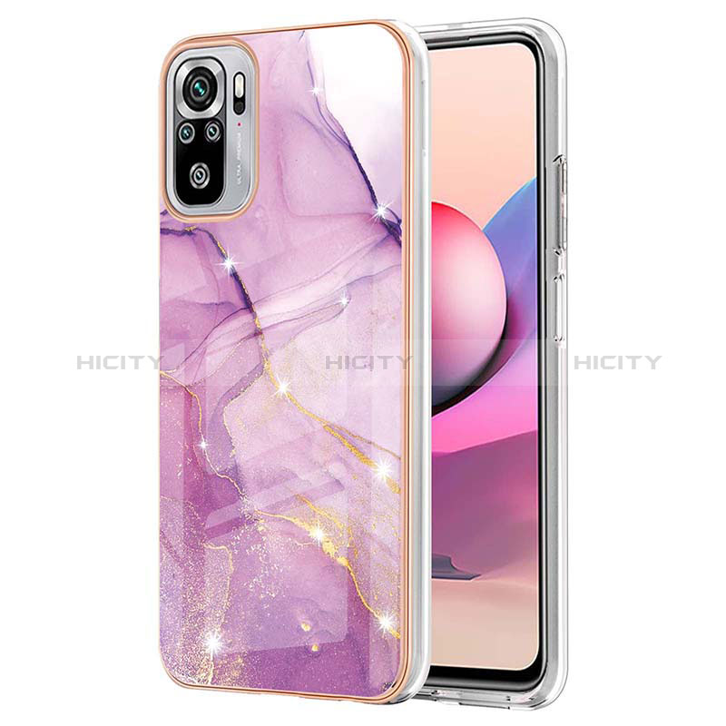 Coque Silicone Motif Fantaisie Souple Couleur Unie Etui Housse Y05B pour Xiaomi Poco M5S Violet Clair Plus