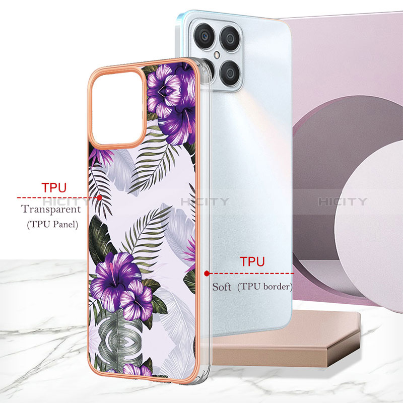 Coque Silicone Motif Fantaisie Souple Couleur Unie Etui Housse Y06B pour Huawei Honor X8 4G Plus