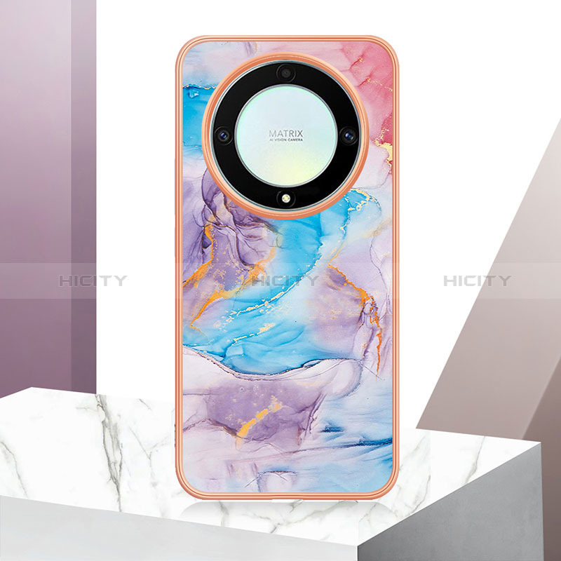 Coque Silicone Motif Fantaisie Souple Couleur Unie Etui Housse Y06B pour Huawei Honor X9a 5G Bleu Plus