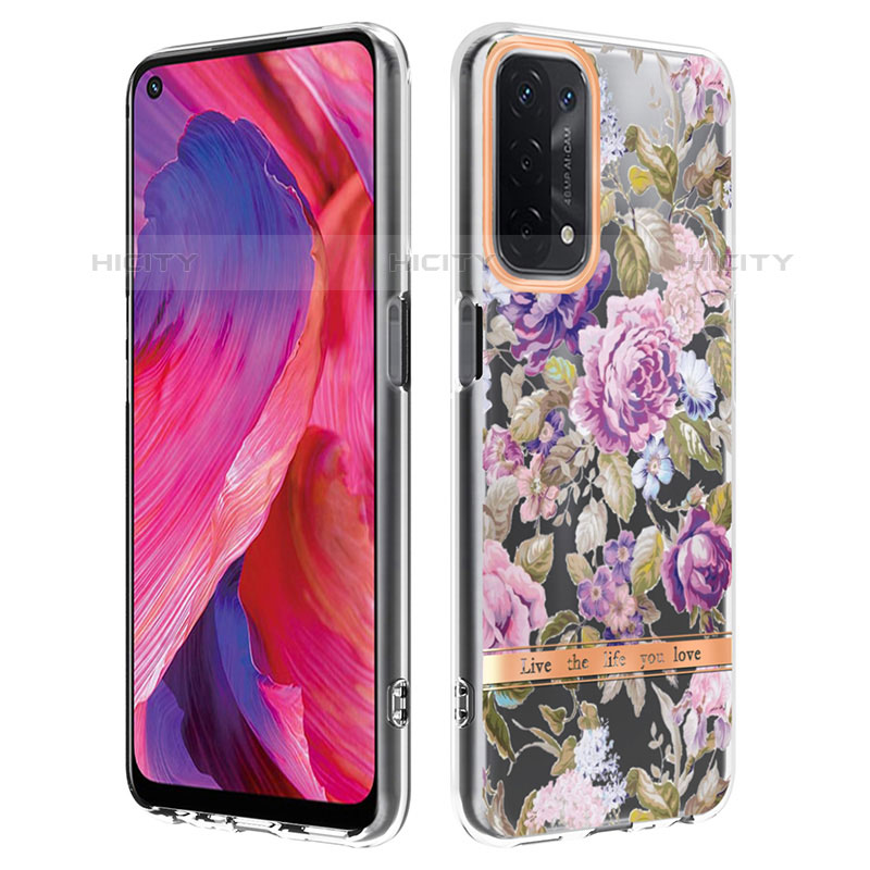 Coque Silicone Motif Fantaisie Souple Couleur Unie Etui Housse Y06B pour OnePlus Nord N200 5G Violet Clair Plus