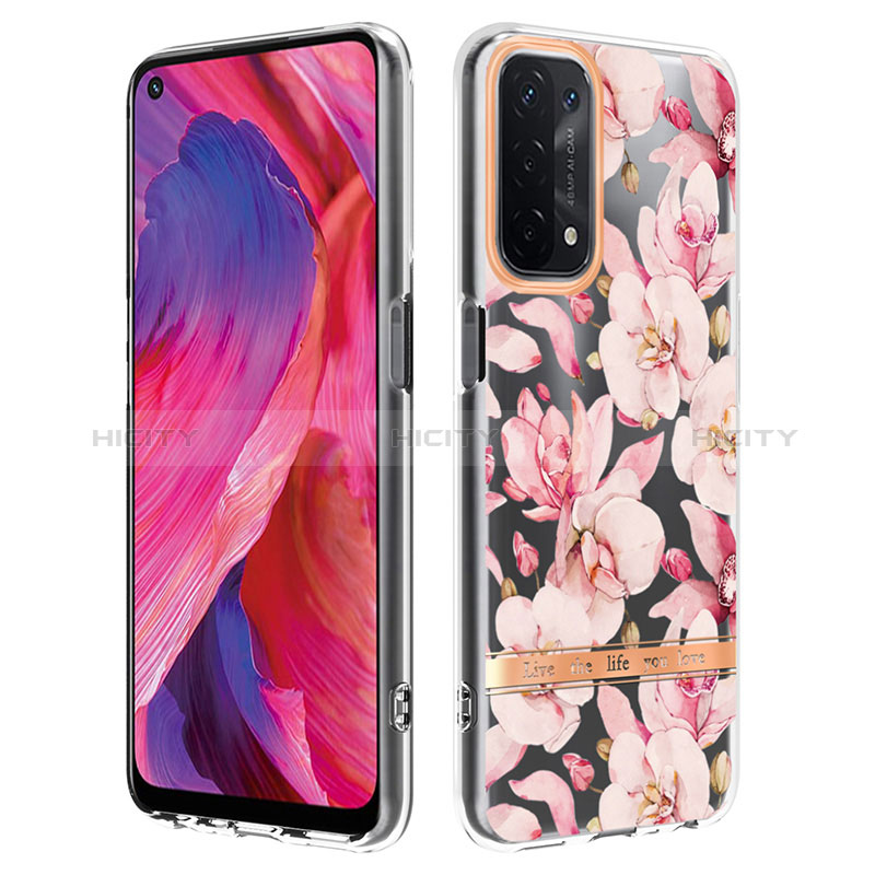 Coque Silicone Motif Fantaisie Souple Couleur Unie Etui Housse Y06B pour Oppo A74 5G Rose Plus