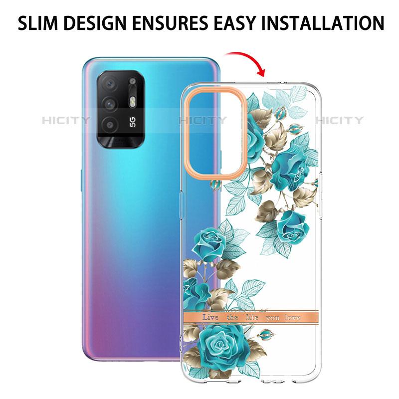 Coque Silicone Motif Fantaisie Souple Couleur Unie Etui Housse Y06B pour Oppo A95 5G Plus