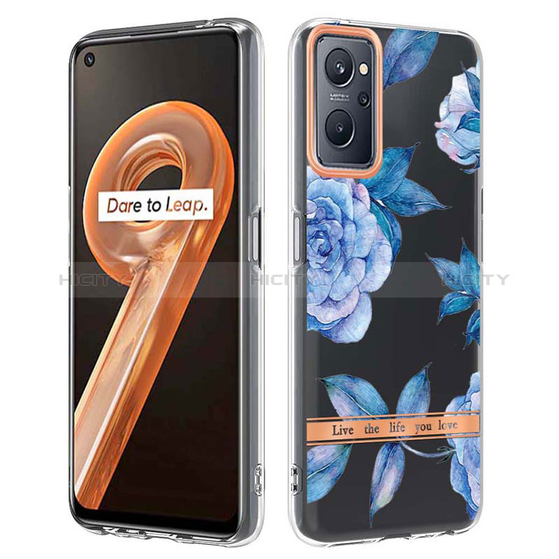 Coque Silicone Motif Fantaisie Souple Couleur Unie Etui Housse Y06B pour Oppo A96 4G Bleu Plus